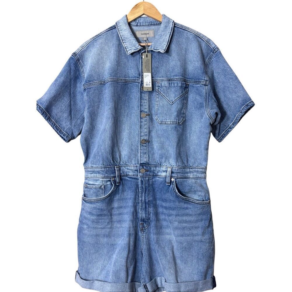 Hudson Short Sleeve denim Romper size 34 |  XL new